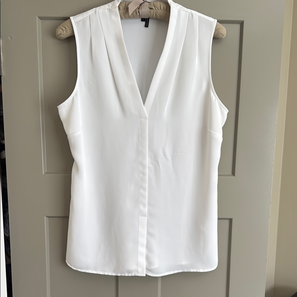 White Sleeveless Blouse